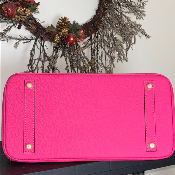 Fuschia pink genuine leather wirkin - Picture 4 of 6